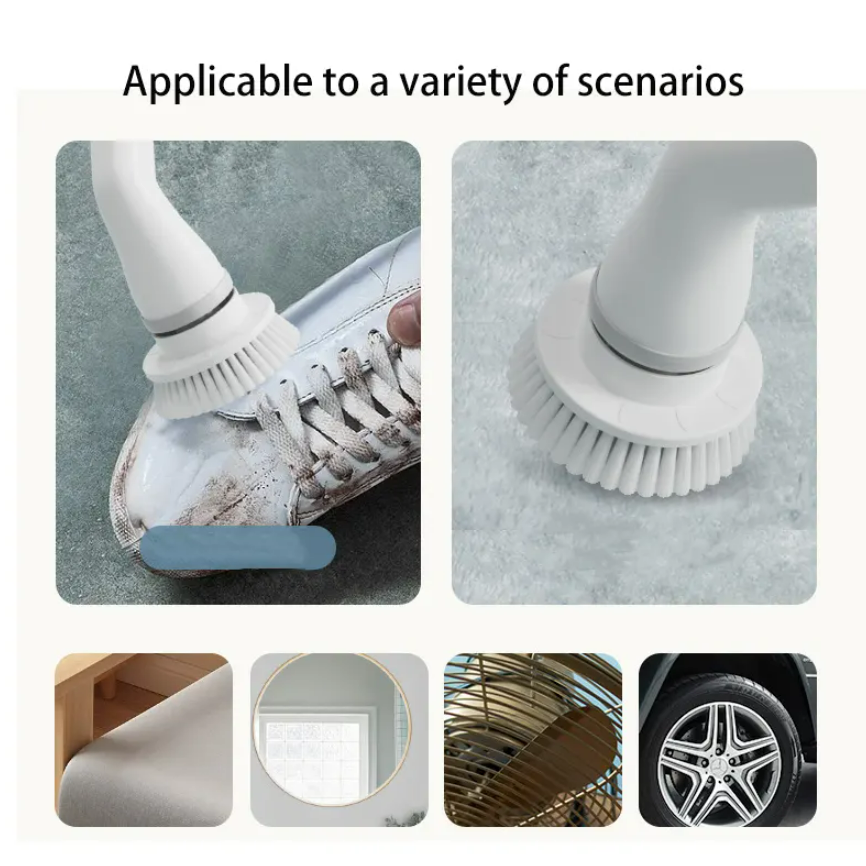 Perie electrica de curatat rosturi faianta, gresie, cada, Zola, 2 capete interschimbabile, incarcator, 20x11 cm, alb/gri Perie electrica de curatat rosturi faianta, gresie, cada, Zola, 2 capete interschimbabile, incarcator, 20x11 cm, alb/gri